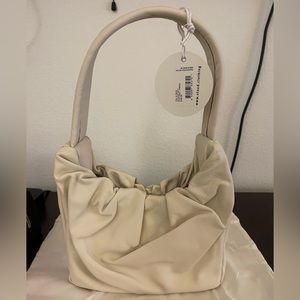 STAUD Felix Leather Handbag brand new -cream